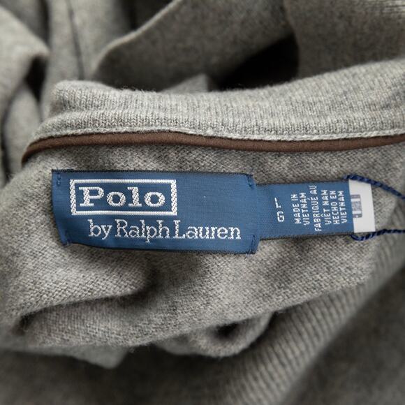 Polo Ralph Lauren Men Wool Regular Fit Polo Sweater Gray Size L - Picture 6 of 7